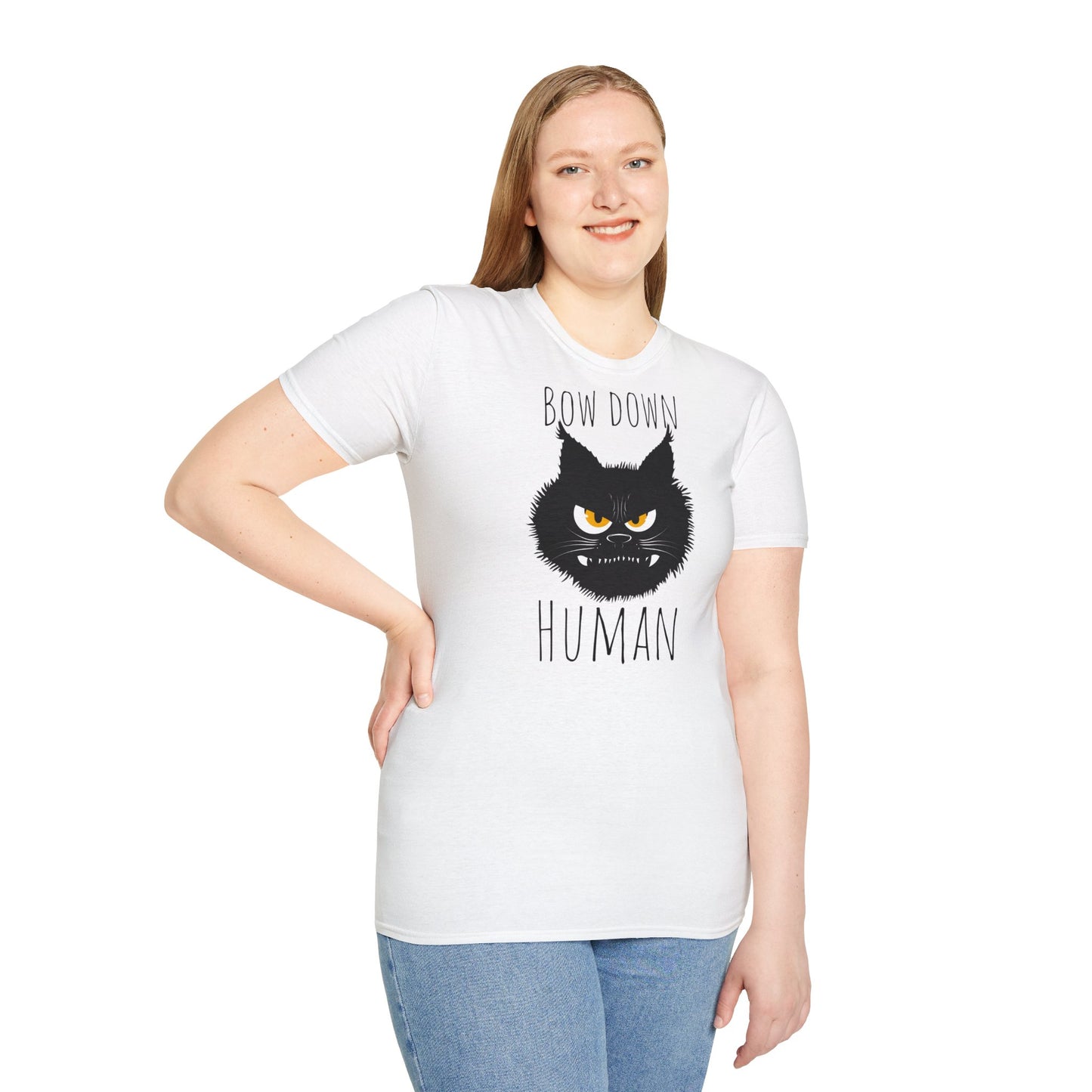 Bow Down Human Cat T-Shirt