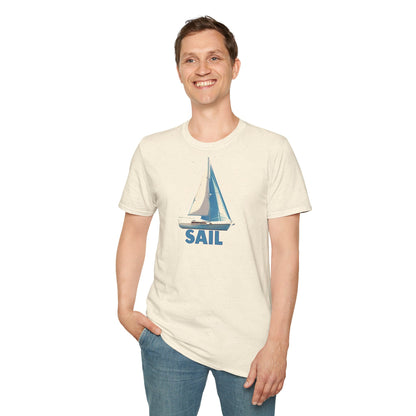 Navy Blue Sailboat T-Shirt - Perfect for Summer and Sailing Enthusiasts