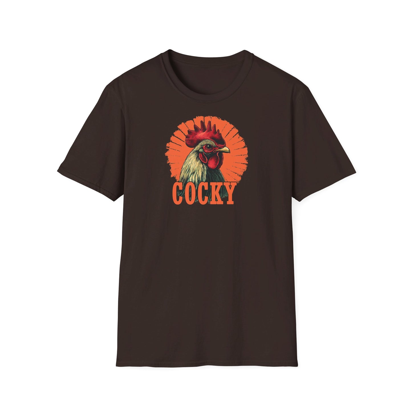 Bold 'Cocky' Rooster Graphic T-Shirt