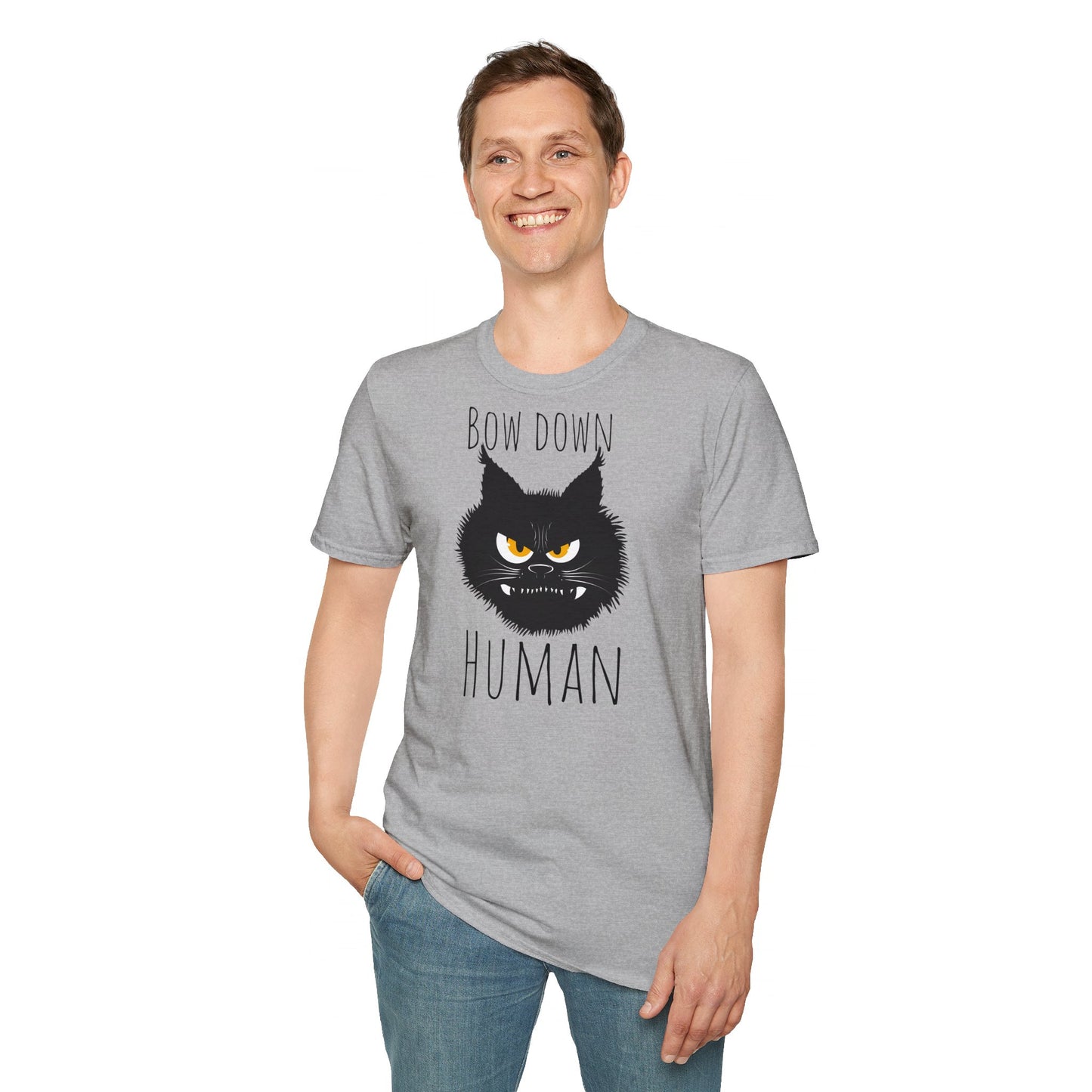 Bow Down Human Cat T-Shirt