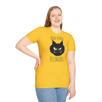 Bow Down Human Cat T-Shirt