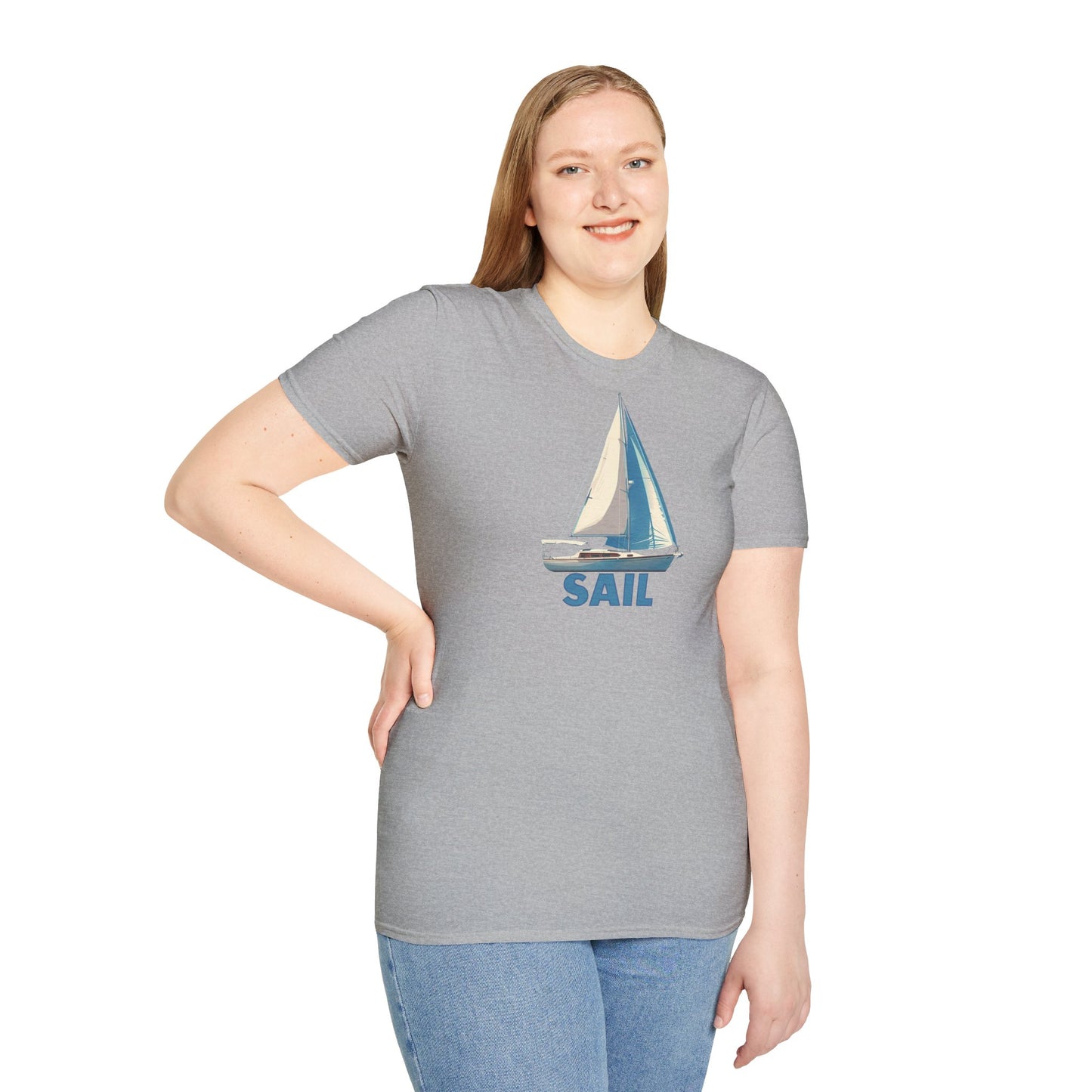 Navy Blue Sailboat T-Shirt - Perfect for Summer and Sailing Enthusiasts