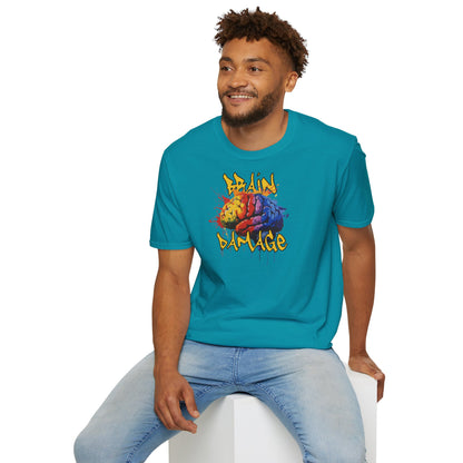 Brain Damage Graphic T-Shirt - Colorful Art Tee