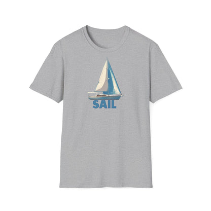 Navy Blue Sailboat T-Shirt - Perfect for Summer and Sailing Enthusiasts