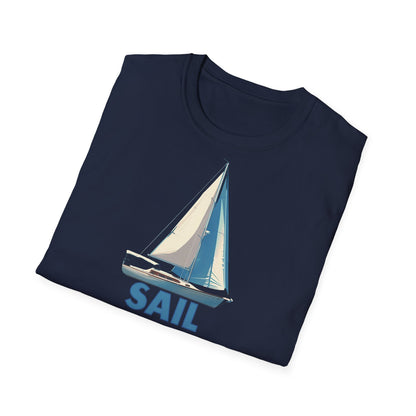 Navy Blue Sailboat T-Shirt - Perfect for Summer and Sailing Enthusiasts