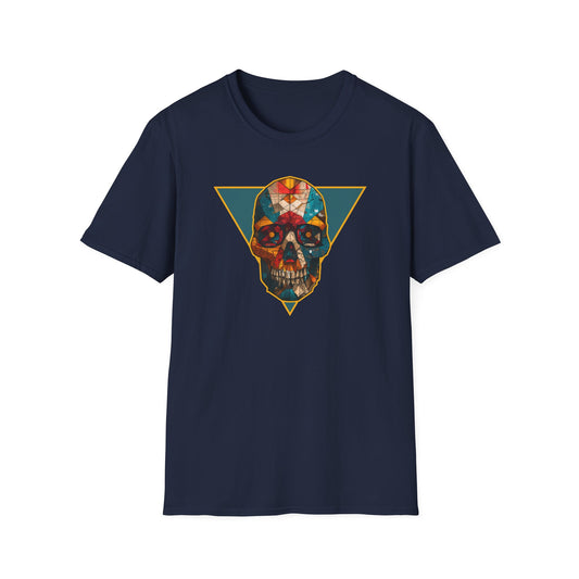 Vibrant Geometric Skull T-Shirt