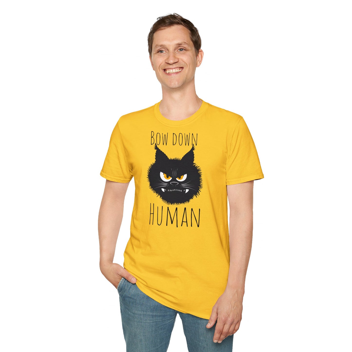 Bow Down Human Cat T-Shirt