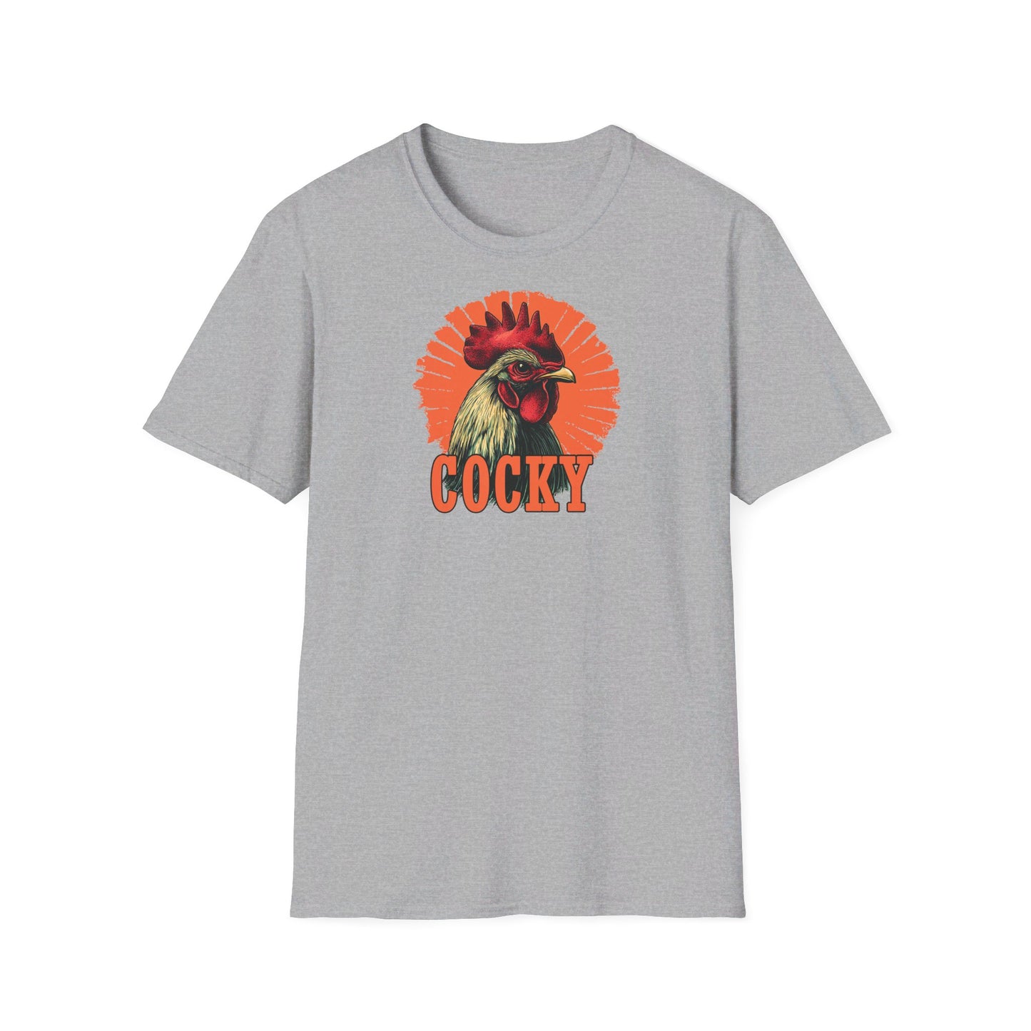 Bold 'Cocky' Rooster Graphic T-Shirt