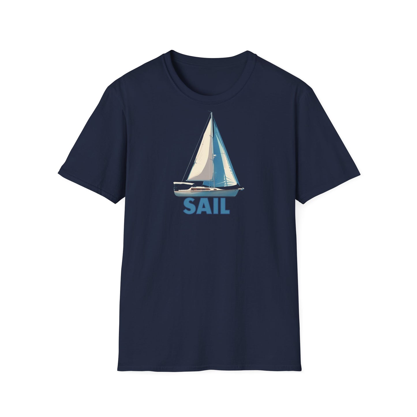 Navy Blue Sailboat T-Shirt - Perfect for Summer and Sailing Enthusiasts