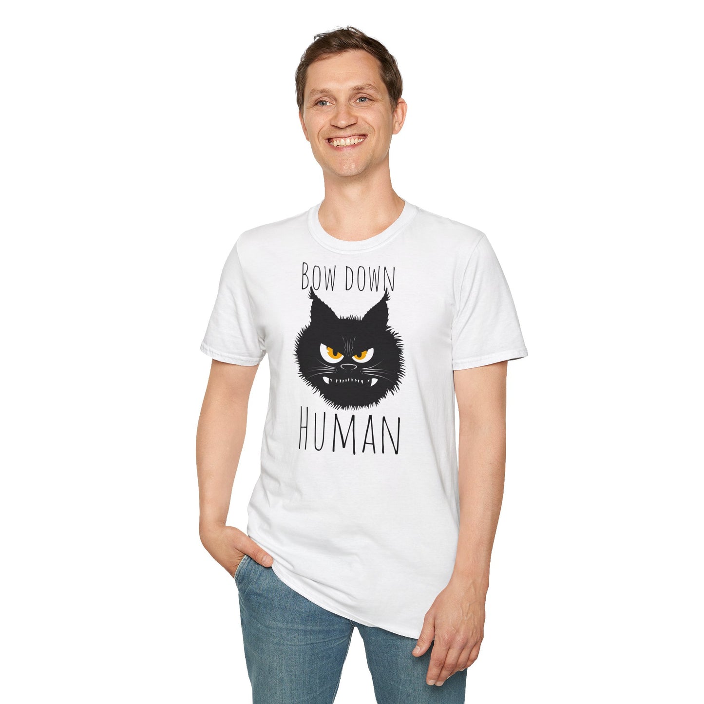 Bow Down Human Cat T-Shirt