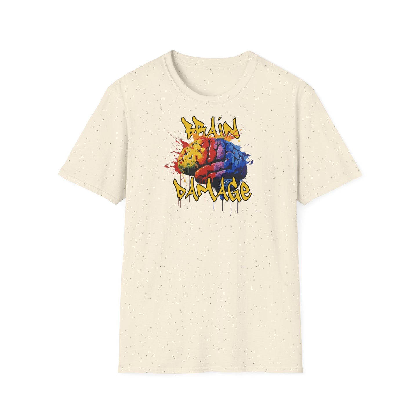 Brain Damage Graphic T-Shirt - Colorful Art Tee