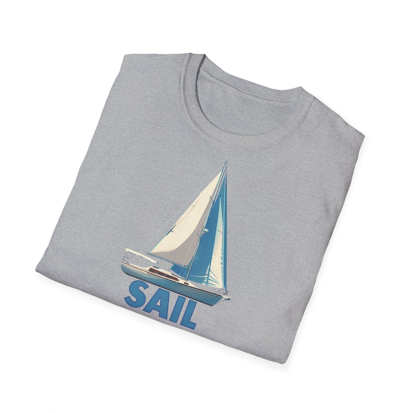 Navy Blue Sailboat T-Shirt - Perfect for Summer and Sailing Enthusiasts