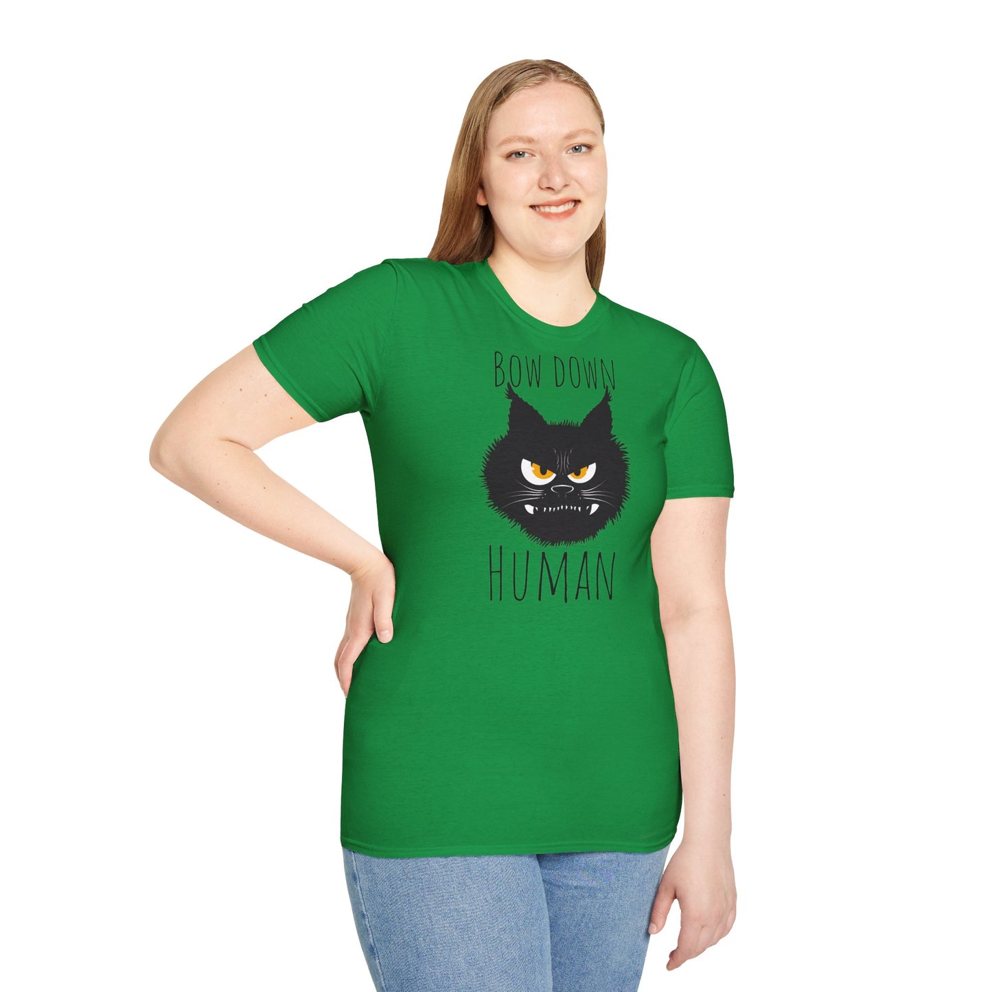 Bow Down Human Cat T-Shirt