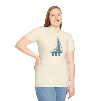 Navy Blue Sailboat T-Shirt - Perfect for Summer and Sailing Enthusiasts