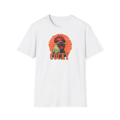 Bold 'Cocky' Rooster Graphic T-Shirt